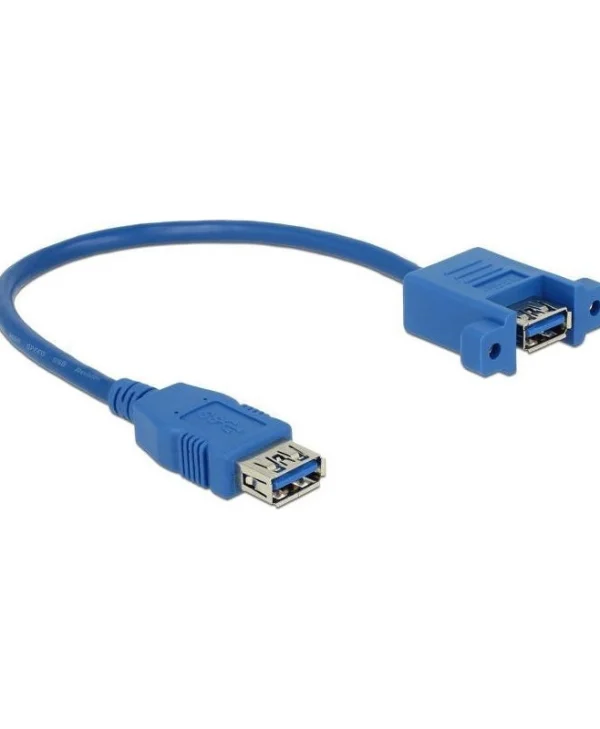 DeLock Μετατροπέας USB-A female σε USB-A female Μπλε 1τμχ 85111