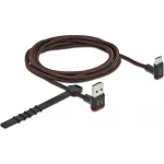 DeLock Angle (90°) / Regular USB 2.0 Cable USB-C male - USB-A male Μαύρο 0.5m (85275) - Image 2