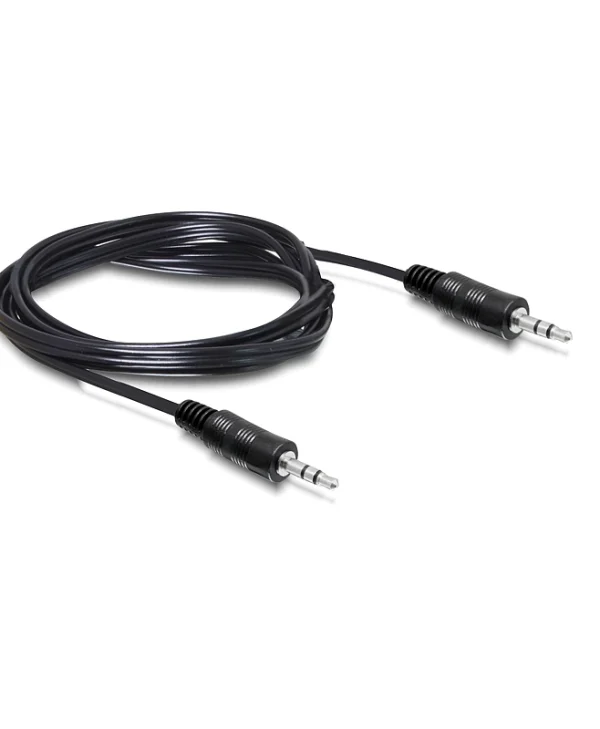 DeLock Καλώδιο 3.5mm male - 3.5mm male Μαύρο 2.5m (84001)