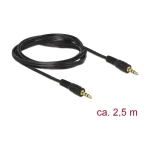 DeLock Καλώδιο 3.5mm male - 3.5mm male Μαύρο 2.5m (84001) - Image 3
