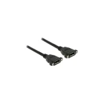 DeLock Cable DisplayPort male - DisplayPort female 0.25m Μαύρο (85113)