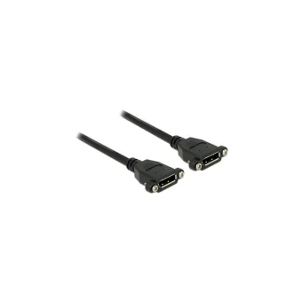 DeLock Cable DisplayPort male - DisplayPort female 0.25m Μαύρο (85113)
