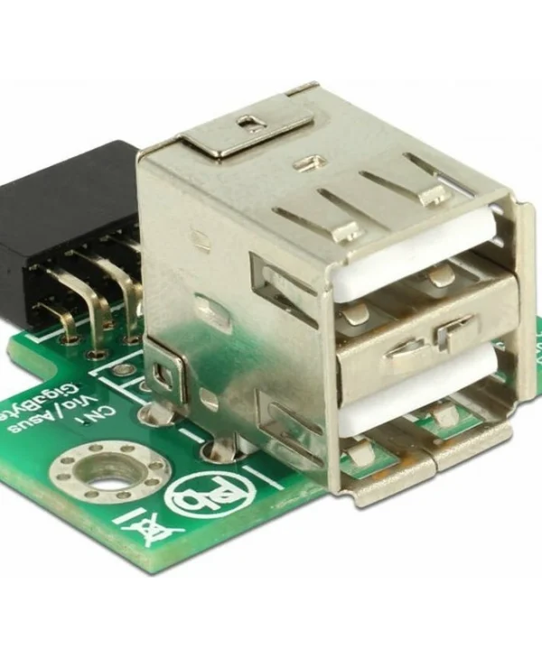 DeLock Αντάπτορας USB 2.0 9-pin header(F) σε 2x USB 2.0A (F) 2.54 mm (41429)
