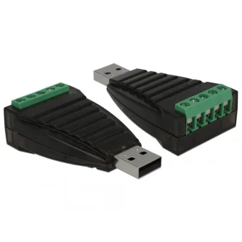 Delock Usb To Serial Rs-422/485 Terminal Block Adapter Surge Protection 600 W Isolation 2.5 Kv Extended Delock 87738