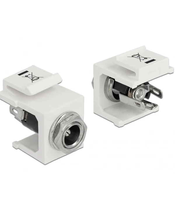 DeLock Keystone DC 5.5 x 2.5 mm Female White 1τμχ 86373