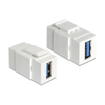 DeLock Μετατροπέας USB-A female σε USB-A female Λευκό 1τμχ 86319