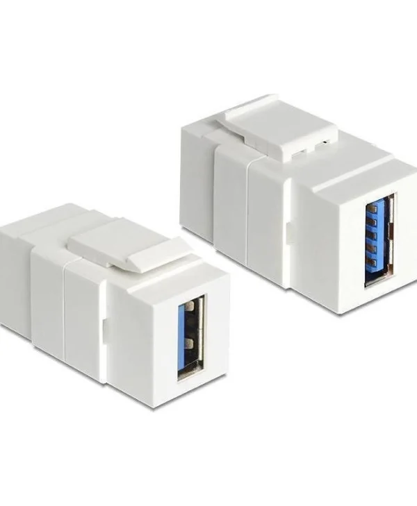 DeLock Μετατροπέας USB-A female σε USB-A female Λευκό 1τμχ 86319