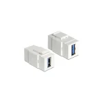 DeLock Μετατροπέας USB-A female σε USB-A female Λευκό 1τμχ 86319 - Image 2