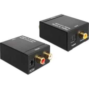 DeLock Μετατροπέας Coaxial / Toslink female σε RCA 2x female (62444)