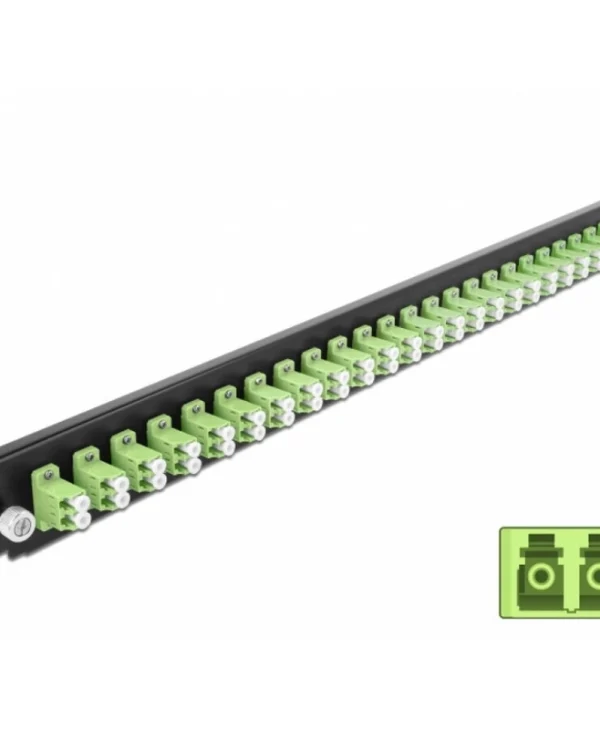 Delock Delock 43362 Front Patch Panel 19" Case 24 Ports Lc Duplex Om5 Light Green