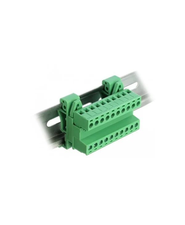Delock Terminal Block Set Din Rail 10-pin Pitch 5.08mm Angled 66082