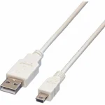Roline USB 2.0 Cable USB-A male - mini USB-B 1.8m (11.99.8718) - Image 3
