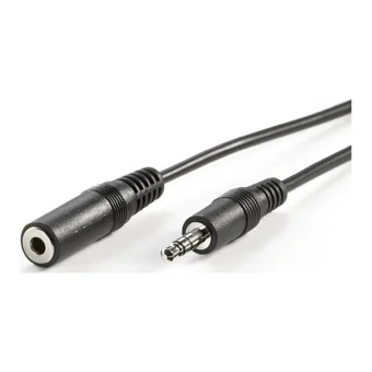 Roline Καλώδιο 3.5mm male - 3.5mm female Μαύρο 2m (11.99.4352)