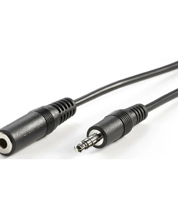 Roline Καλώδιο 3.5mm male - 3.5mm female Μαύρο 2m (11.99.4352)