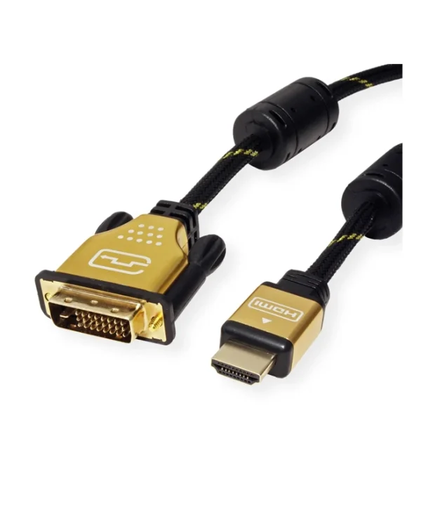 Roline Cable DVI-D male - 1.5m Μαύρο (11.04.5896-10)