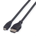 Roline High Speed HDMI 1.4 Cable HDMI male - HDMI male 2m Μαύρο 11.04.5581