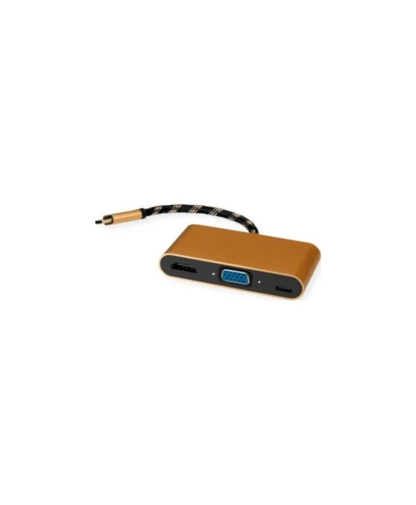 Προσαρμογέας Av Roline Roline Gold Display Adapter Usb Τύπου C Vga Hdmi C Pd 12.03.3155