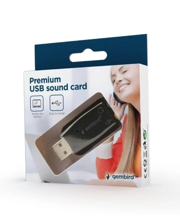 Gembird Virtus Plus Εξωτερική USB Κάρτα Ήχου SC-USB-02