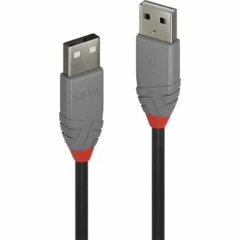 Lindy USB 2.0 Cable USB-A male - USB-A male Μαύρο 3m (36694)