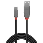 Lindy Anthra Line Regular USB 2.0 to micro USB Cable Μαύρο 0.5m (36731) - Image 3