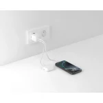 Belkin Φορτιστής GaN με 2 Θύρες USB-C και Καλώδιο USB-C 50W Power Delivery Λευκός (BoostCharge Pro) WCH019KQ1MWH-B6 - Image 7