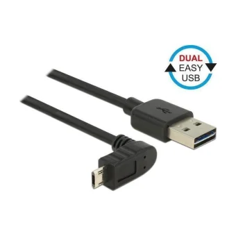 DeLock Regular USB 2.0 to micro USB Cable Μαύρο 3m 83857 1τμχ