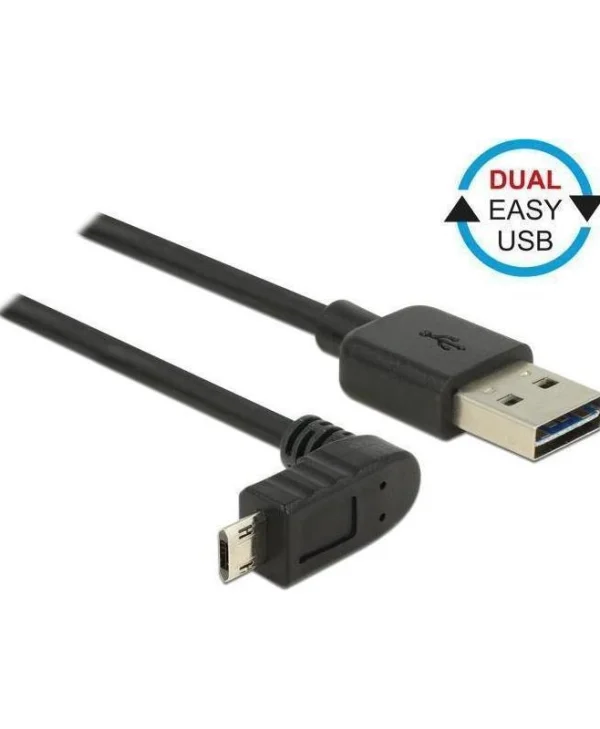 DeLock Regular USB 2.0 to micro USB Cable Μαύρο 3m 83857 1τμχ
