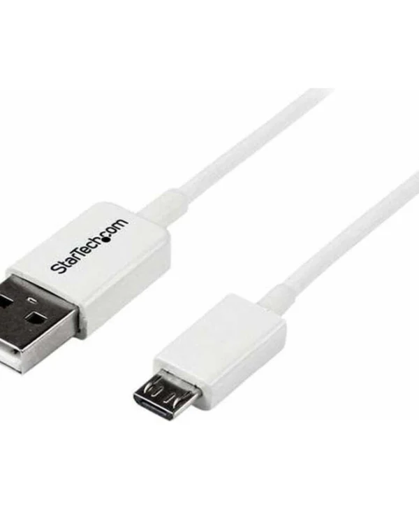 StarTech Regular USB 2.0 to micro USB Cable Λευκό 2m USBPAUB2MW 1τμχ