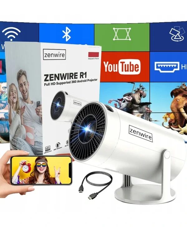Zenwire 360 R1 Projector LCD HD Λάμπας LED με Wi-Fi