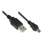 Good Connections USB 2.0 Cable USB-A male - mini USB-A male Μαύρο 0.15m 3310-AM01 - Image 2