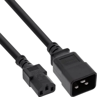 InLine IEC C20 / IEC C13 - IEC C20 / IEC C13 Cable 3m Μαύρο 16659E