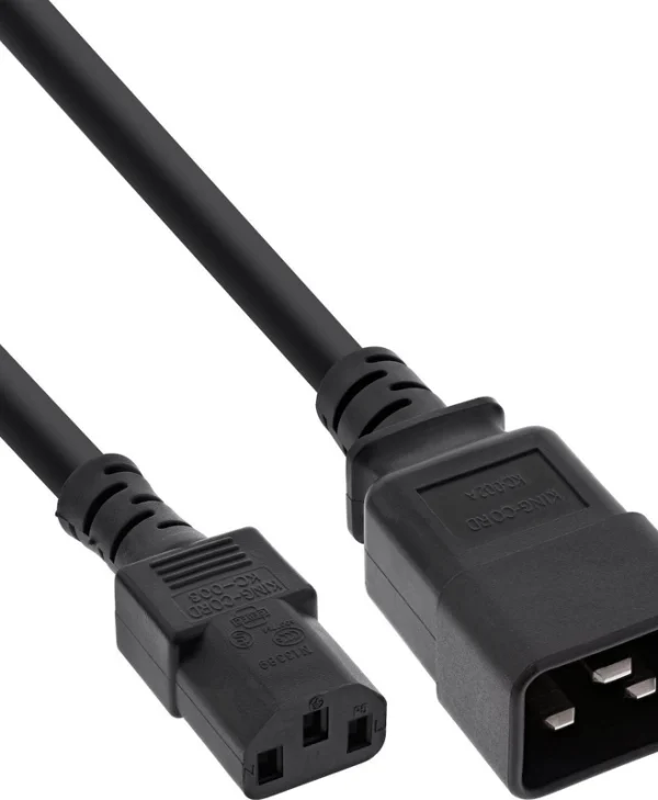 InLine IEC C20 / IEC C13 - IEC C20 / IEC C13 Cable 3m Μαύρο 16659E