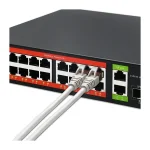 Qoltec 52292 L2 PoE Switch με 16 Θύρες Gigabit (1Gbps) Ethernet