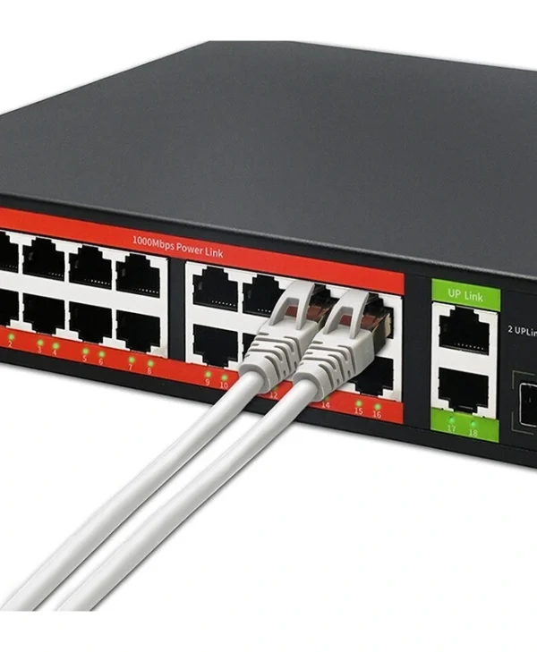 Qoltec 52292 L2 PoE Switch με 16 Θύρες Gigabit (1Gbps) Ethernet