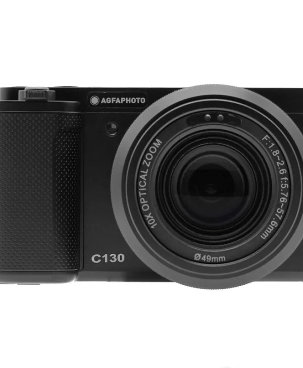 AgfaPhoto Realishot C130 Compact Φωτογραφική Μηχανή 24MP 4K UHD Οπτικού Ζουμ 10x Μαύρη