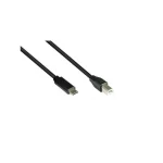Good Connections Braided USB 2.0 Cable USB-C male - USB-B 0.5m (2510-CB005)