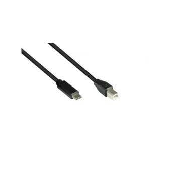 Good Connections Braided USB 2.0 Cable USB-C male - USB-B 0.5m (2510-CB005)