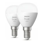 Philips Smart Λάμπες LED 5.7W για Ντουί E14 και Σχήμα P45 Θερμό Λευκό 470lm Dimmable 2τμχ 929002440604