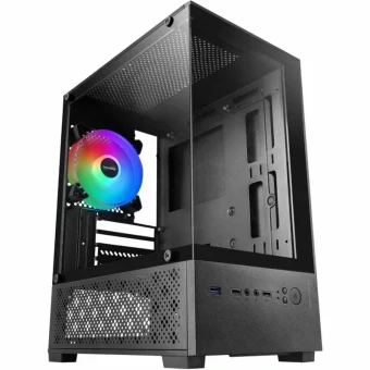 Mars Gaming MC-SE2 Gaming Midi Tower Κουτί Υπολογιστή με Πλαϊνό Παράθυρο Μαύρο TACMARS-MCSE2