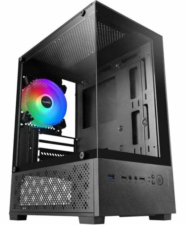 Mars Gaming MC-SE2 Gaming Midi Tower Κουτί Υπολογιστή με Πλαϊνό Παράθυρο Μαύρο TACMARS-MCSE2