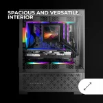 Mars Gaming MC-SE2 Gaming Midi Tower Κουτί Υπολογιστή με Πλαϊνό Παράθυρο Μαύρο TACMARS-MCSE2 - Image 6