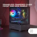 Mars Gaming MC-SE2 Gaming Midi Tower Κουτί Υπολογιστή με Πλαϊνό Παράθυρο Μαύρο TACMARS-MCSE2 - Image 9