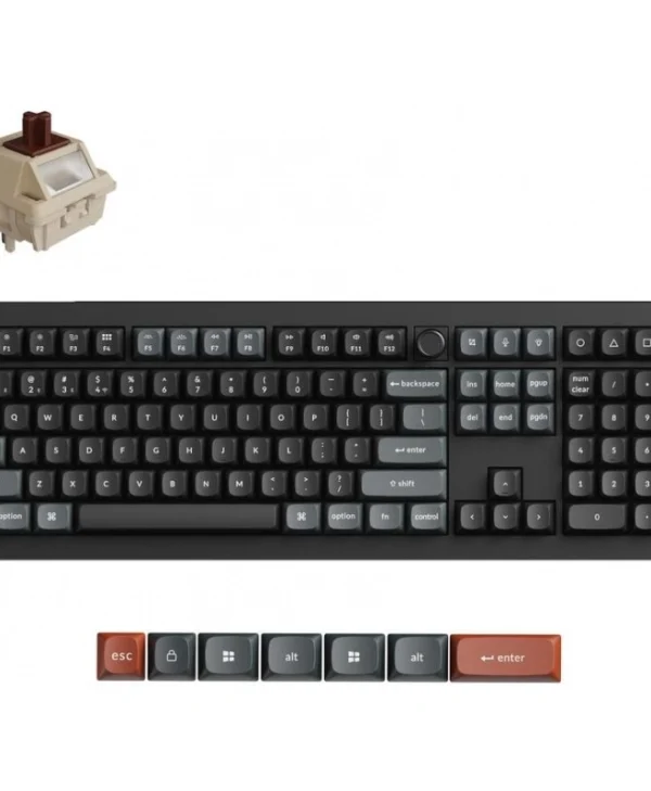 Keychron V6 Ultra 8K V6U-D3 Ασύρματο Gaming Μηχανικό Πληκτρολόγιο με Keychron Silk POM Brown διακόπτες και RGB φωτισμό (Αγγλικό US)