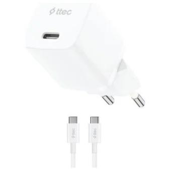 TTEC Φορτιστής GaN με Θύρα USB-C και Καλώδιο USB-C - USB-C 30W Power Delivery Λευκός (SmartCharger) 2SCG30CB