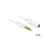 DeLock Καλώδιο TRRS 3.5mm male - 3.5mm female Λευκό 2m (84482) - Image 3