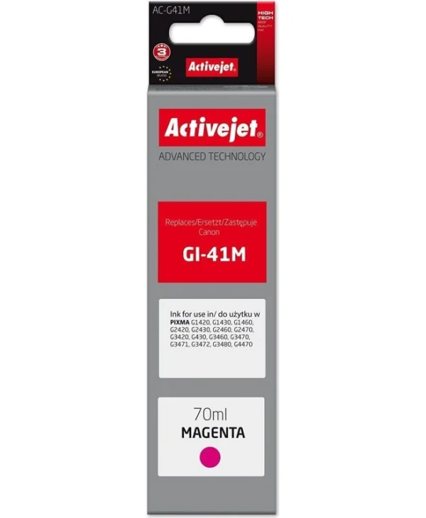Active Jet Συμβατό Μελάνι Εκτυπωτή InkJet Canon Gi-41m 4544c001 70ml Πολλαπλό (Color) 1τμχ AC-G41M