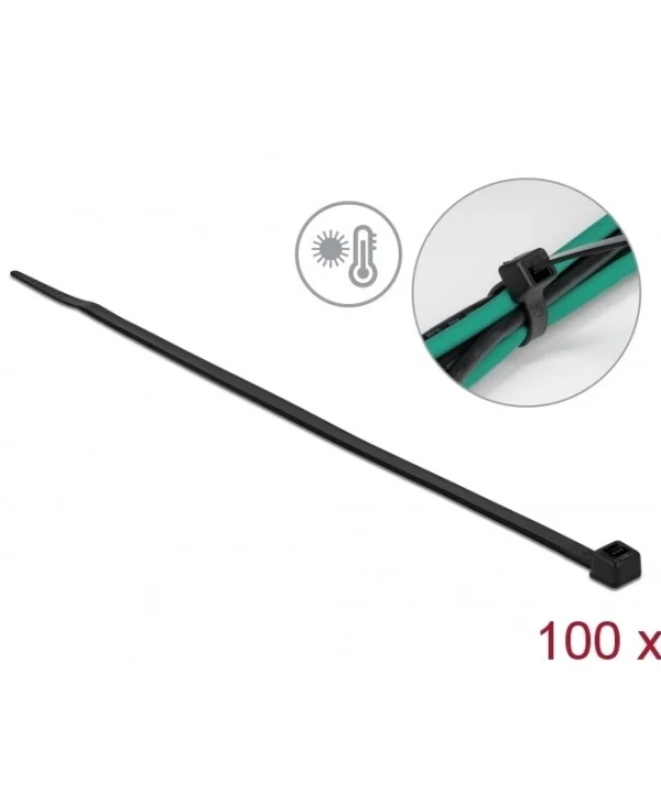 DeLock Δεματικά Καλωδίων 300x4.8mm Μαύρο 100τμχ 19556