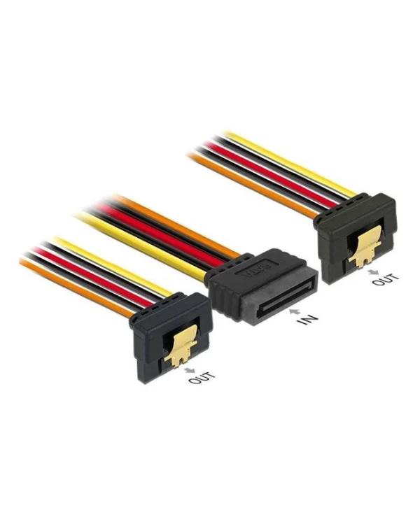 DeLock 15-Pin Sata - 15-Pin Sata Cable 0.15m Πολύχρωμο 60145