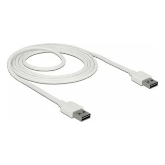 DeLock USB 2.0 Cable USB-A male - USB-A male Λευκό 2m (85194)