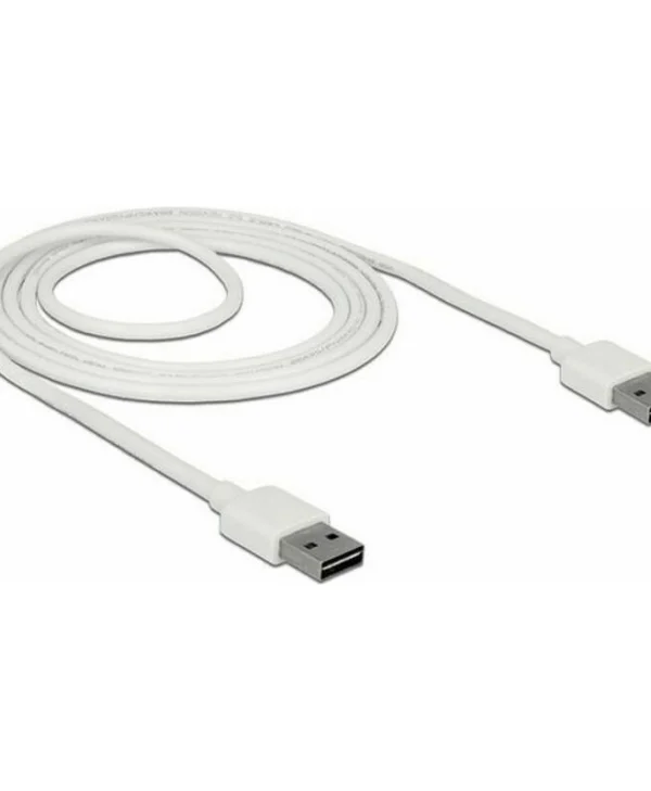 DeLock USB 2.0 Cable USB-A male - USB-A male Λευκό 2m (85194)